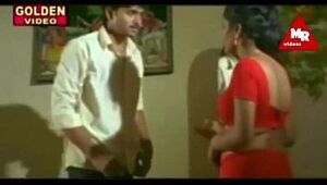 red saree aunty seducing hot