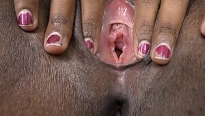 HornyLily showing off her dirty panties and pussy close-up
